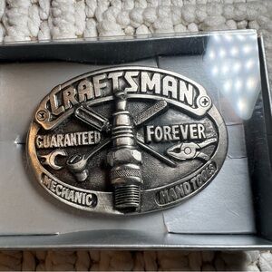 Crafstman Mechanic Hand Tools Guaranteed Forever 1993 Vintage Belt Buckle